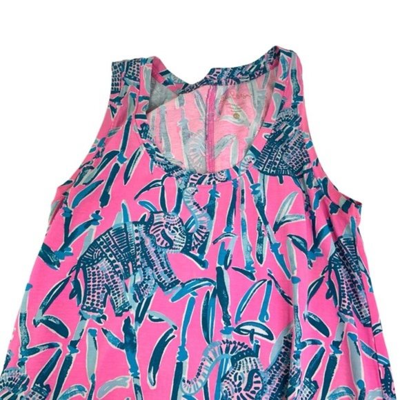 Lilly Pulitzer Hot Pink Elephant Shift Raylee Tank Dress - Picture 3 of 5